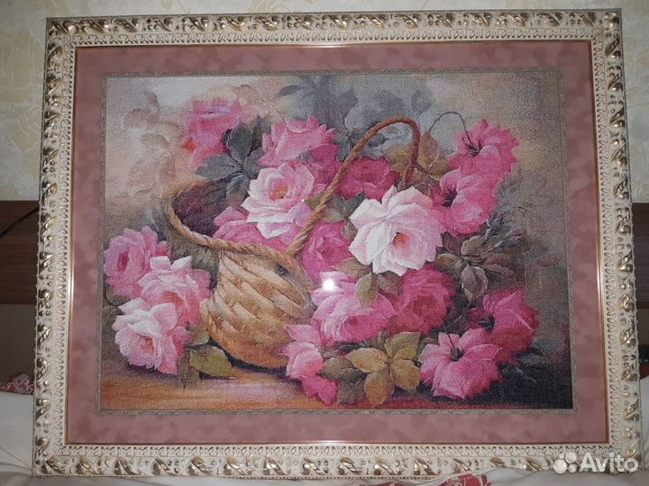 Картина (вышивка крестом), 85х65 см, ручная работа