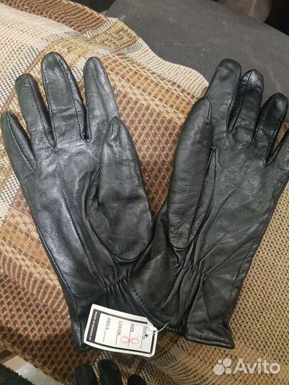 Перчатки женские кожаные новые