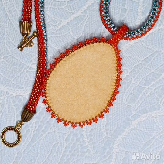 Колье с агатом