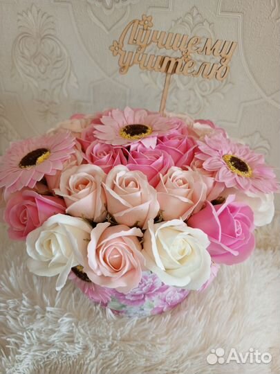 Букет из мыльных роз