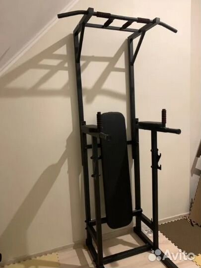 Универсальный турник скамья стойка для жима чёрный