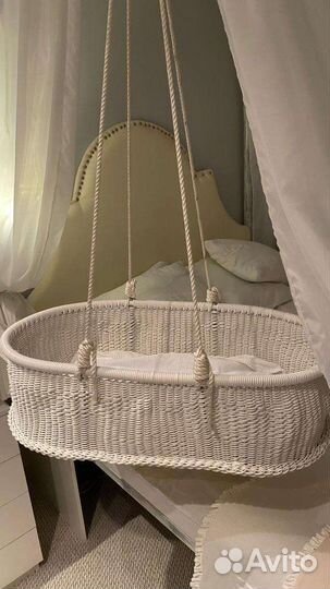 Плетеная люлька-колыбель ручной работы