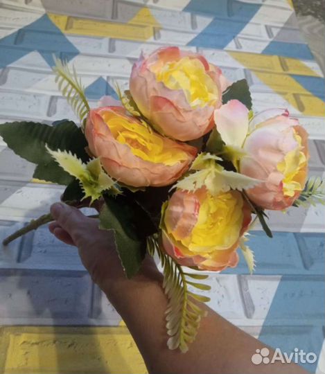 Букет пионов иск. декор