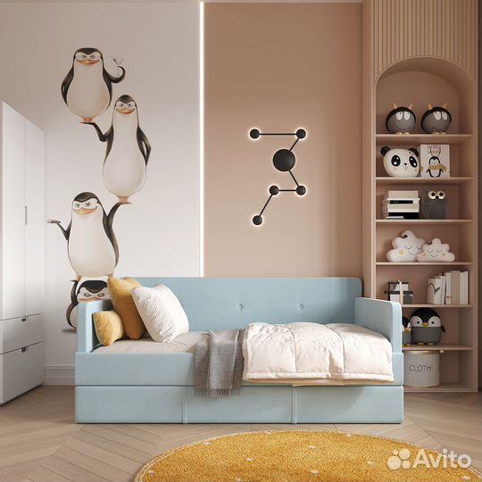 Детская мягкая кровать диванчик