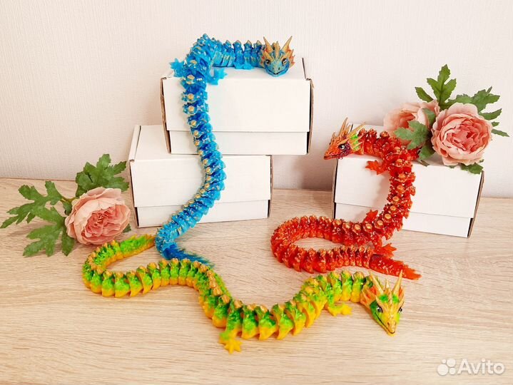 Дракон подвижный 3Д игрушка