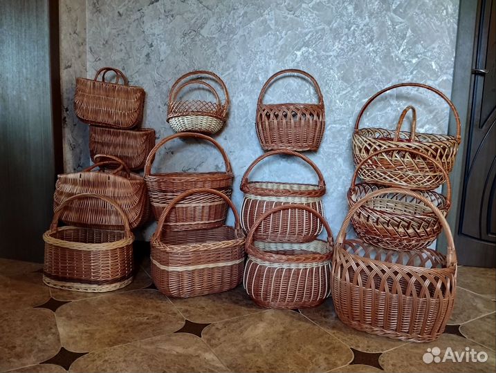Корзина плетеная ручной работы