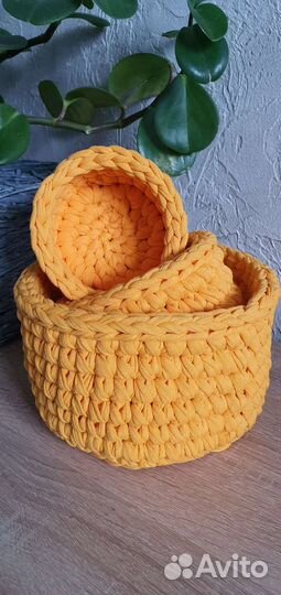 Корзины из трикотажной пряжи