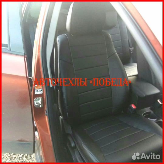 Чехлы Suzuki SX4 из экокожи чёрные Классика