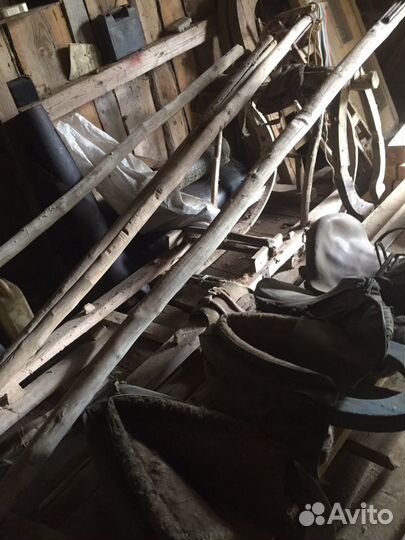 Сани (дровни) конные и упряж