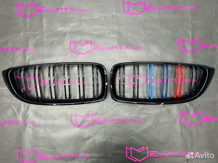 Решетка радиатора BMW F32 триколор