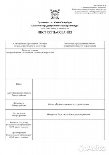 Согласование вывесок и фасадного оборудования