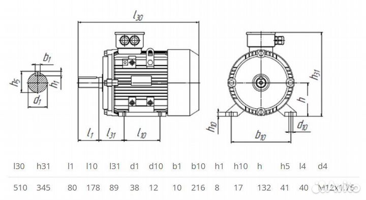 Электродвигатель 5аи 132 М2 (11кВт / 3000об)