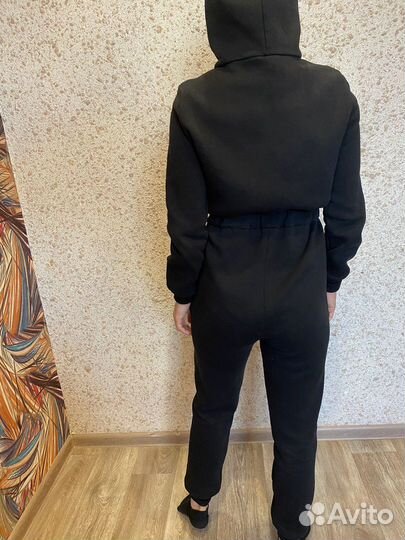 Комбинезон из футера с начесом женский