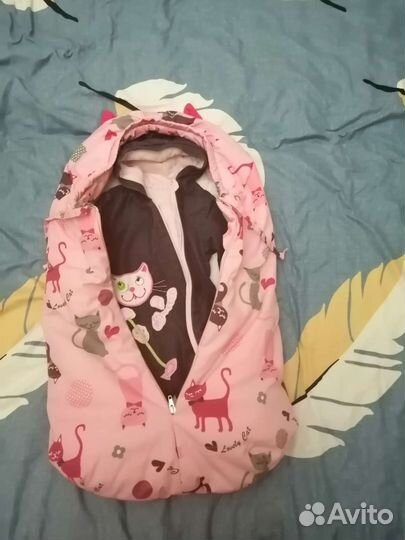 Конверт на выписку для девочки весна, рост 56-62