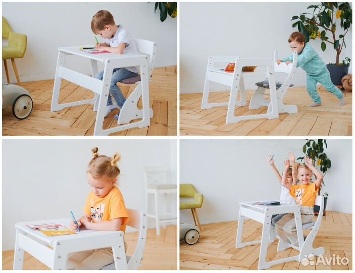 Растущий стол + стул комплект детский