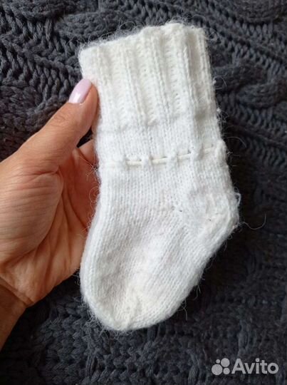 Шерстяные носки детские 2 пары, варежки