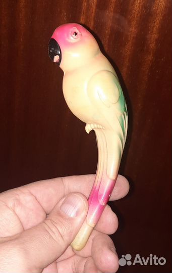 Погремушка винтажная СССР попугай