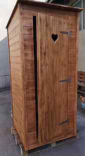 Туалет деревянный дачный уличный, душевая кабина