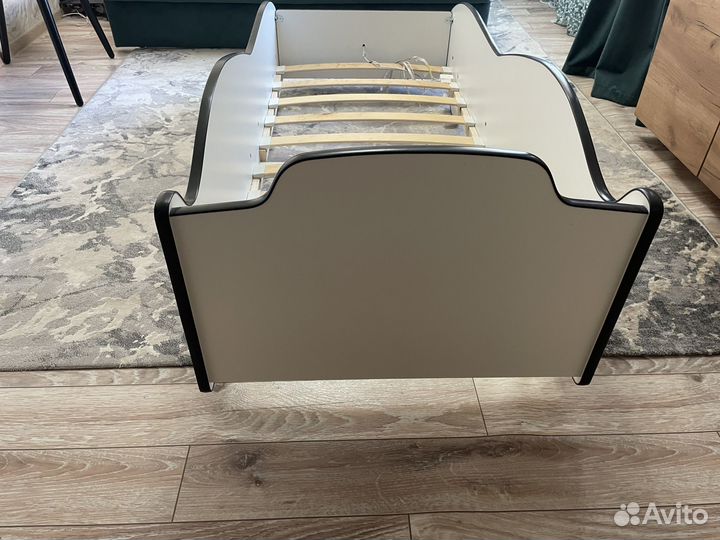 Кровать машинка с фарами,подсветкой,матрасом turbo