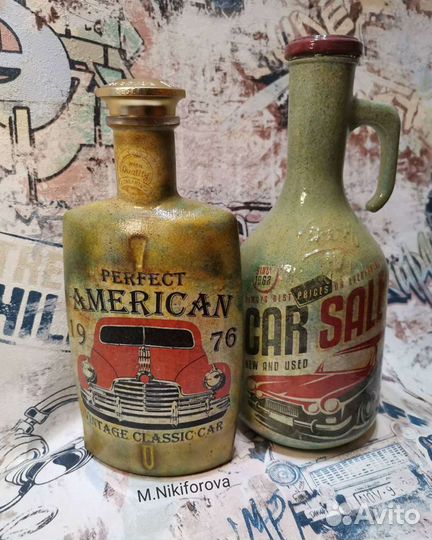 Бутылки интерьерные. Декор