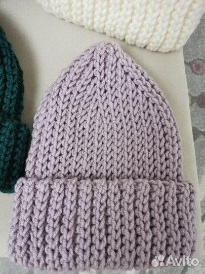 Шапка вязаная ручная работа