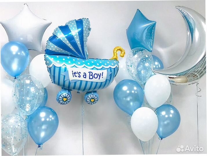 Воздушные шары и шарики выписка из роддома Ростов