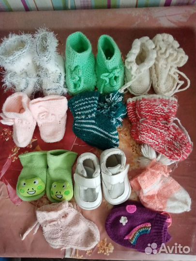 Пинетки, носочки, варежки