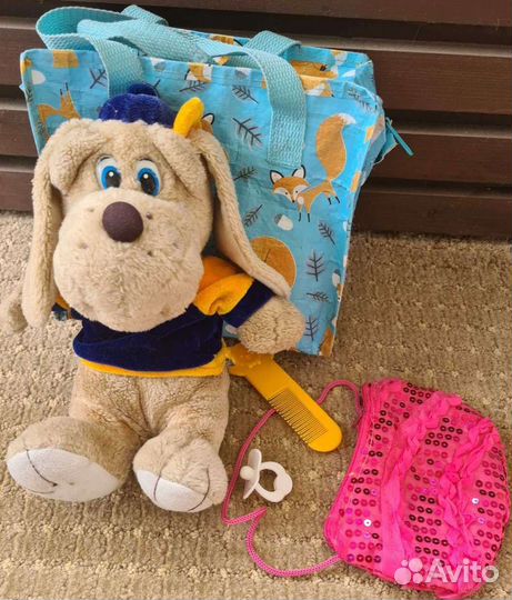 Коляска, собачка + набор для песочницы