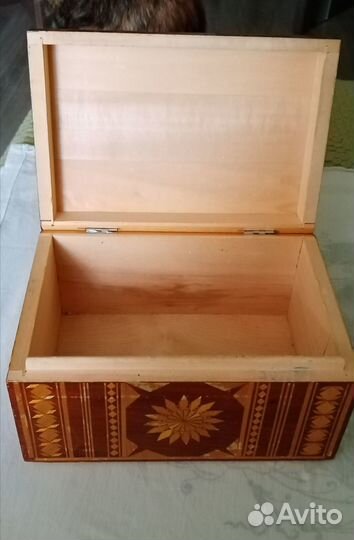 Шкатулка деревянная винтаж