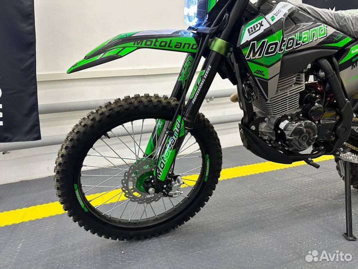 Мотоцикл Кросс Motoland XT300HS с птс black/green