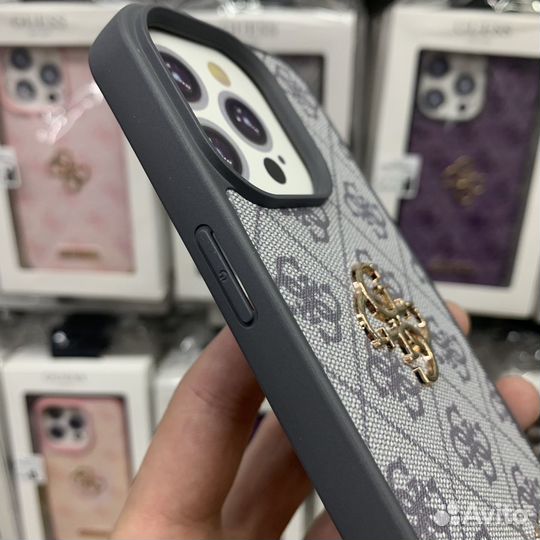 Чехол на iPhone Guess серый титан