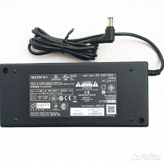 Блок питания для телевизора sony 19.5v 6.2 / 6.15A