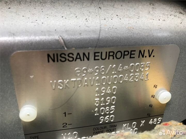 Разбор на запчасти Nissan Almera Tino