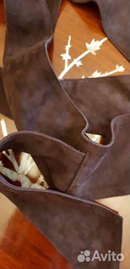 Пояс женский широкий замшевый