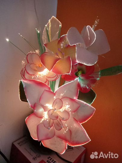 Светильник ночник цветы