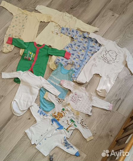 Вещи пакетом на ребенка от 0 до 6-7 месяцев