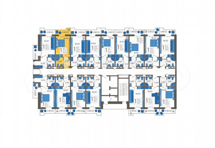 Апартаменты-студия, 24,6 м², 12/12 эт.