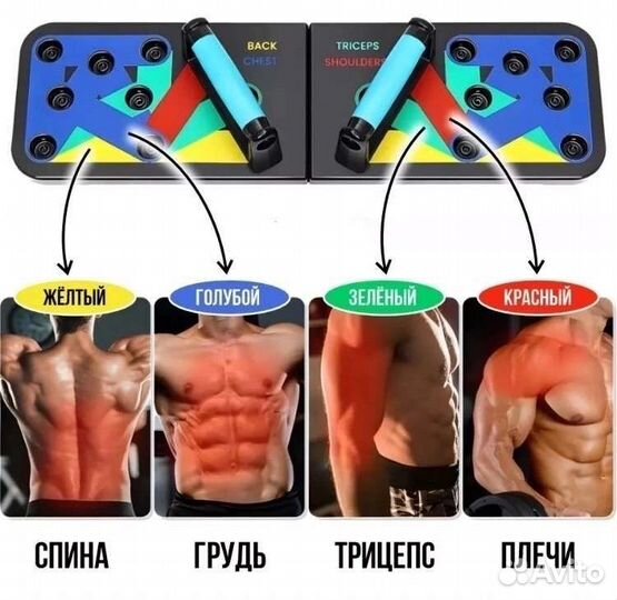Доска для отжиманий с упорами