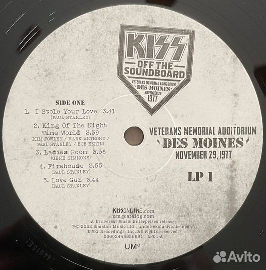 Kiss / Off The Soundboard: Live in Des Moines (2LP