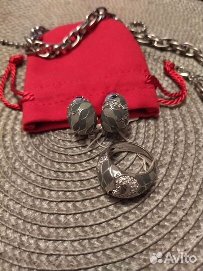 Серьги, кольца серебро