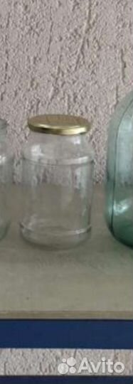 Банка стеклянная 1л с винтовой крышкой