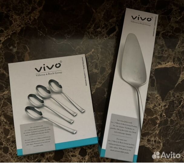 Vivo Villeroy&Boch чайные ложки, лопатки для торта