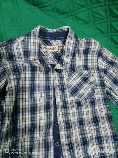 Рубашка в клетку для мальчика 110 crockid