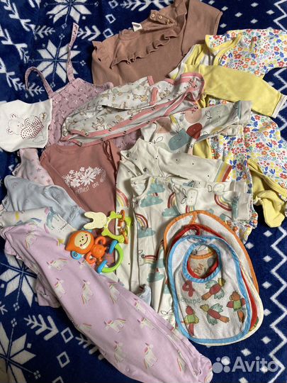 Вещи пакетом на девочку 3-6мес