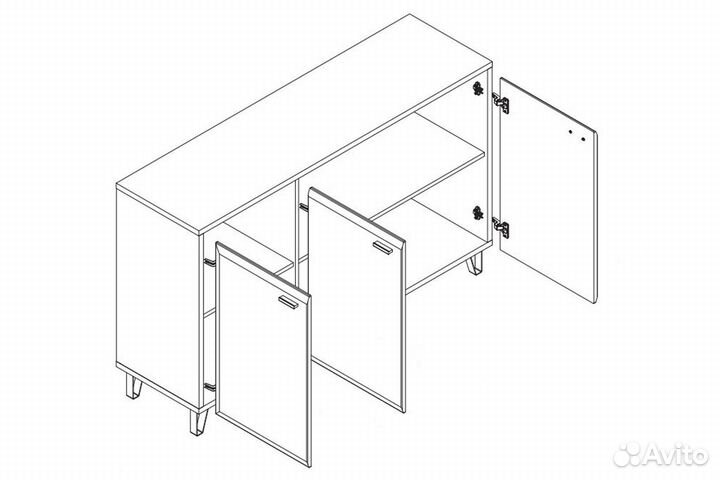 Тумба Грейс KOM3D, дуб наварра/графит