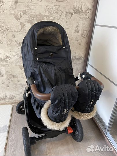 Коляска 2 в 1 stokke trailz черное шасси