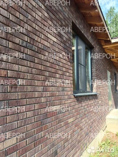 Кирпич облицовочный коричневый флеш Уран