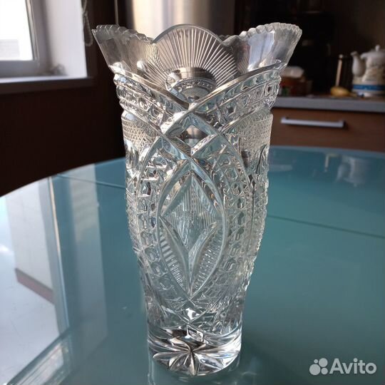Ваза для цветов хрустальная,27см