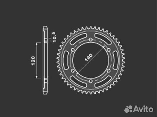 Звезда задняя PBR 5301 39 C45
