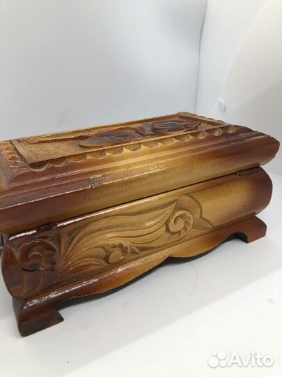 Шкатулка из дерева ручной работы СССР